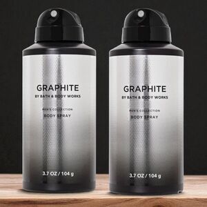 Bath & Body Works Set of 2 Graphite Men’s Collection Bergamot Woods Body Spray